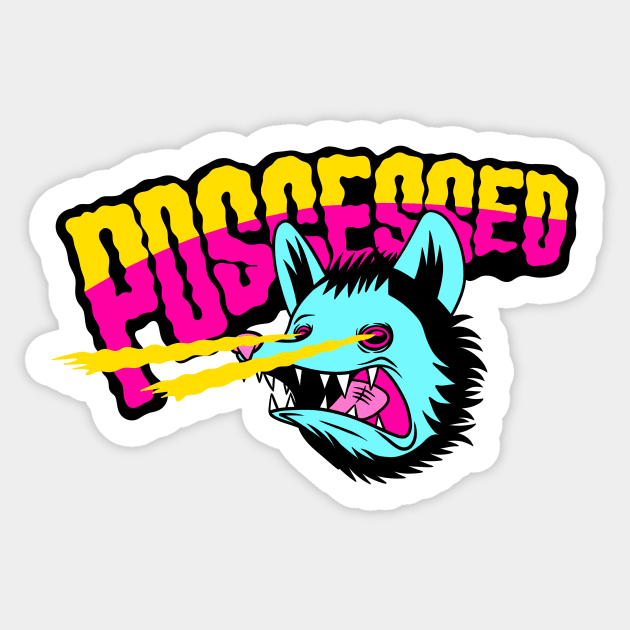 possessed possum Sticker by sarasdchandra